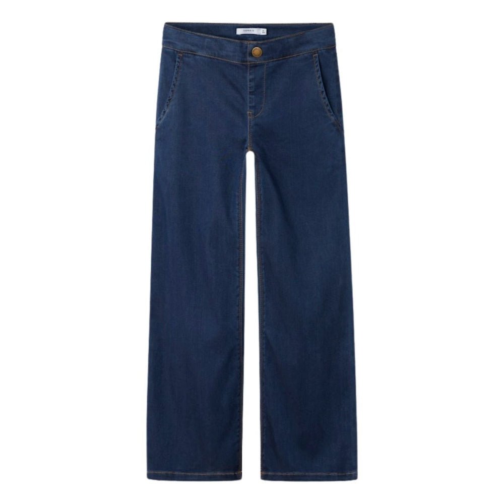 Name It - Bukse Salli Wide Jeans Denim Blue - Guttelus