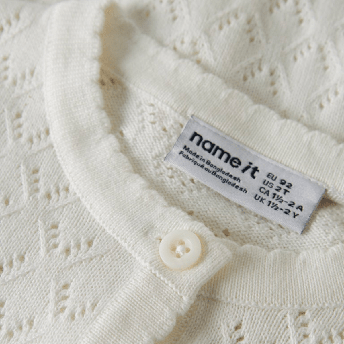 Name It - Cardigan Desina Cloud Dancer - Guttelus.no