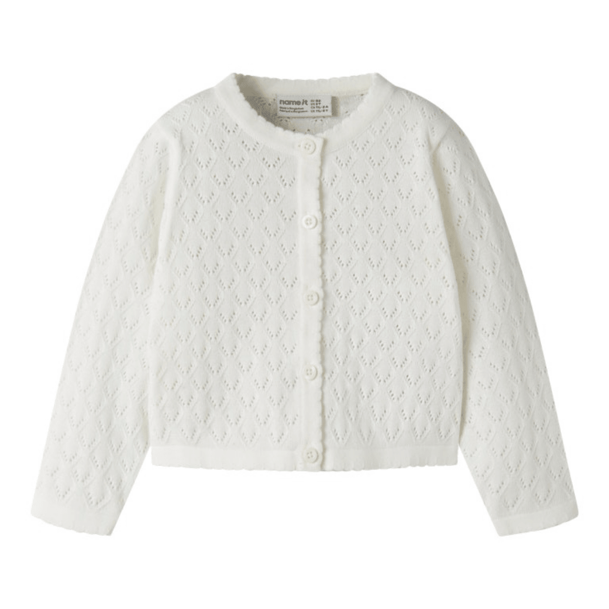 Name It - Cardigan Desina Cloud Dancer - Guttelus.no