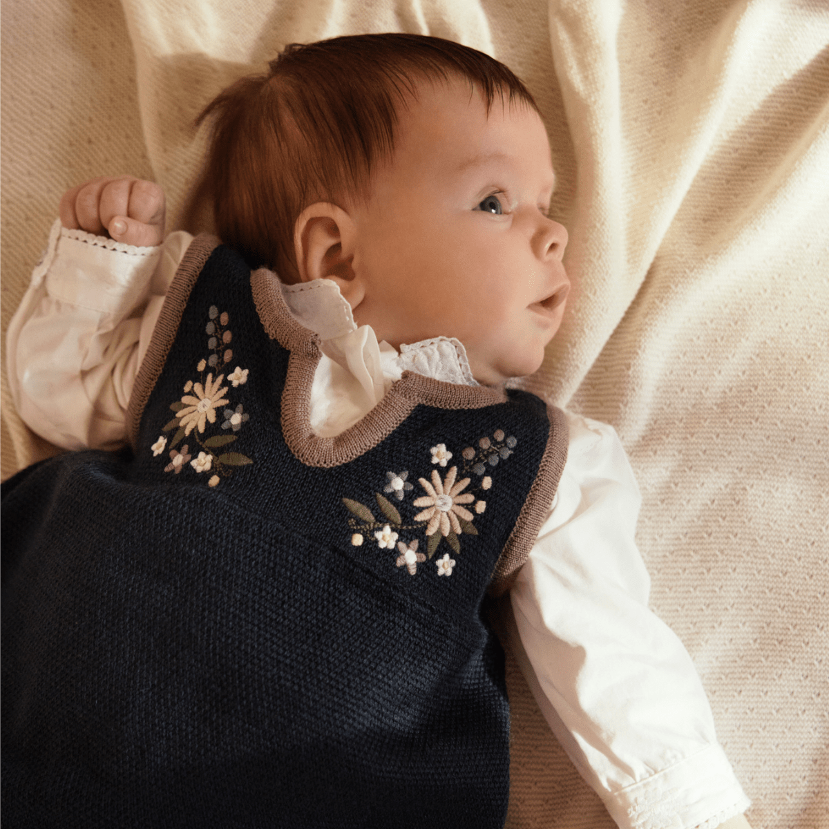 Name It - Festdrakt 2026 til Baby Strikket Kjole Dark Sapphire - Guttelus.no
