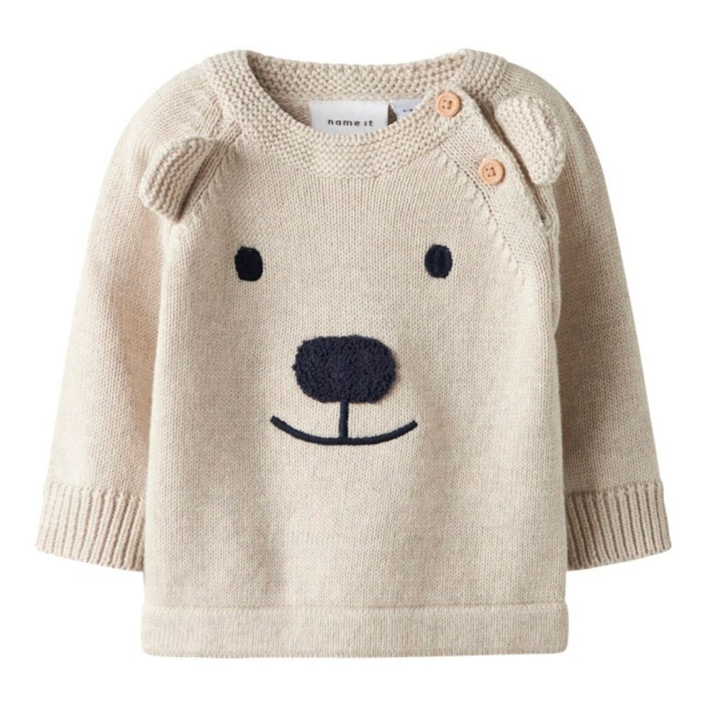 Name It - Genser Baby Knit Ready Peyote Melange - Guttelus