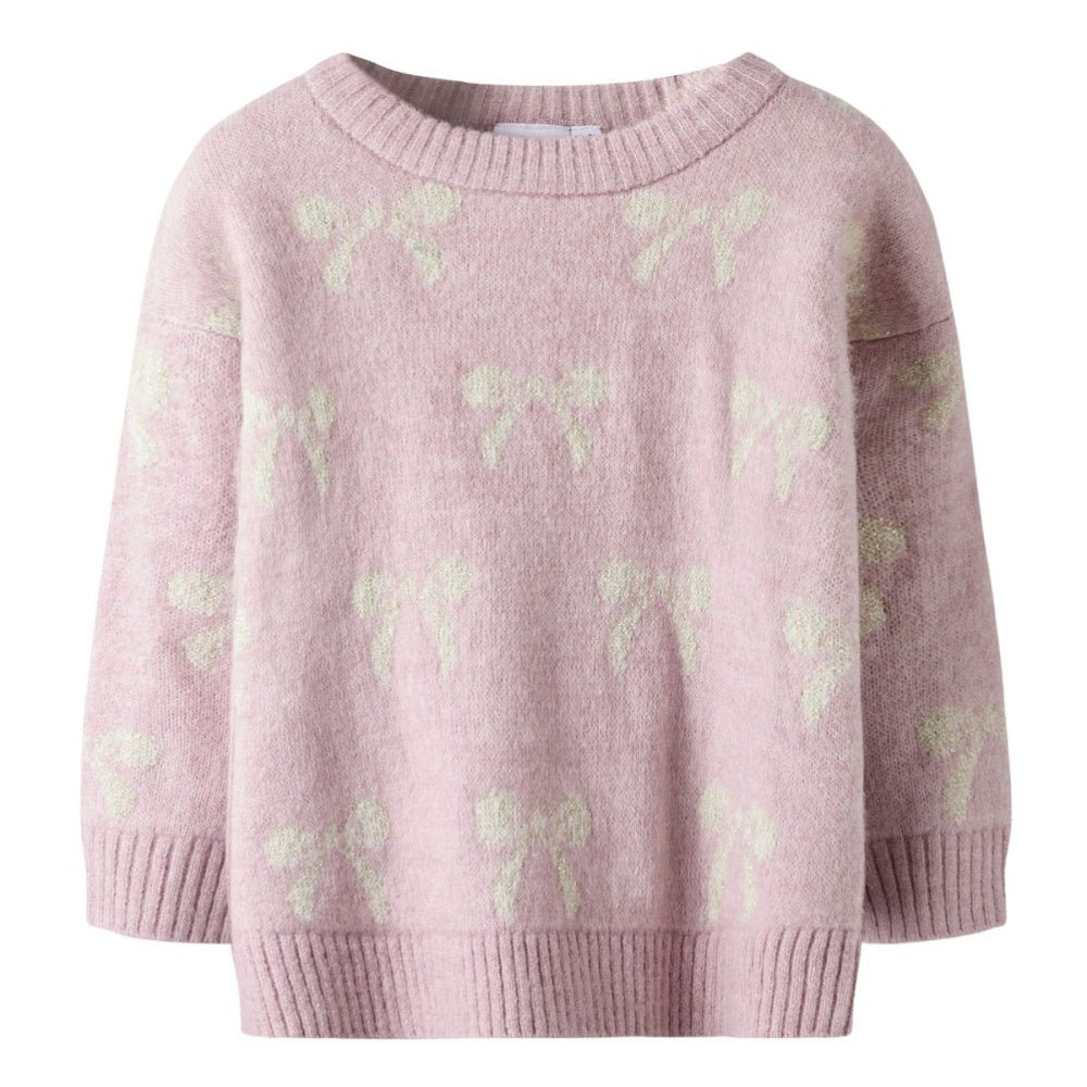 Name It - Genser Knit Senya Bow Keepsake Lilac - Guttelus
