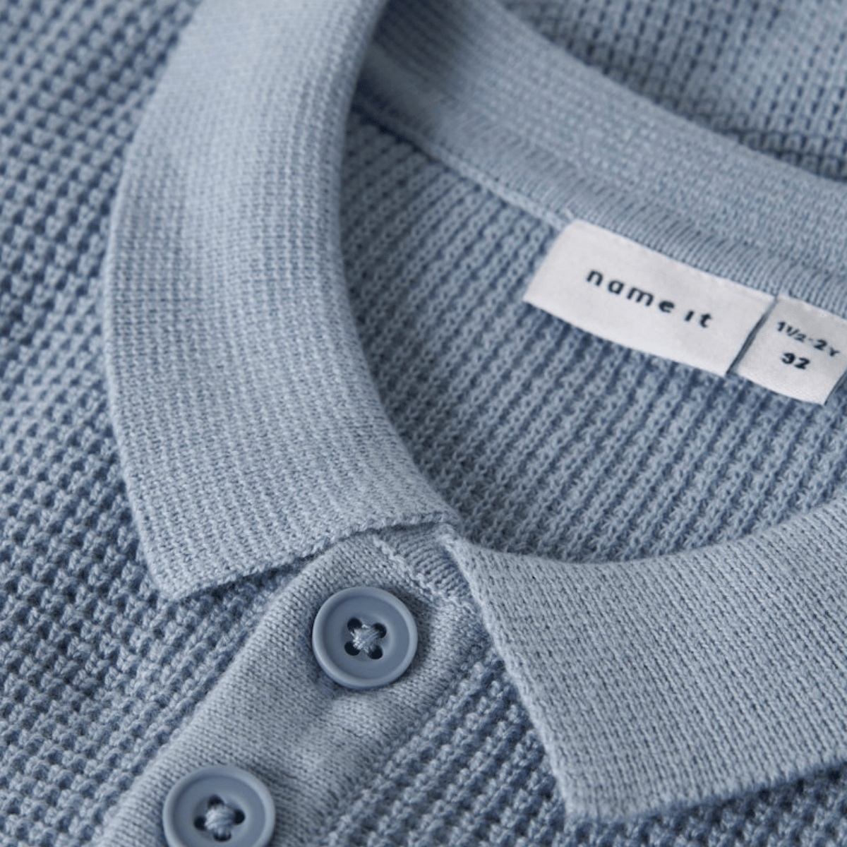 Name It - Genser med krage Fikal Blue Fog - Guttelus.no