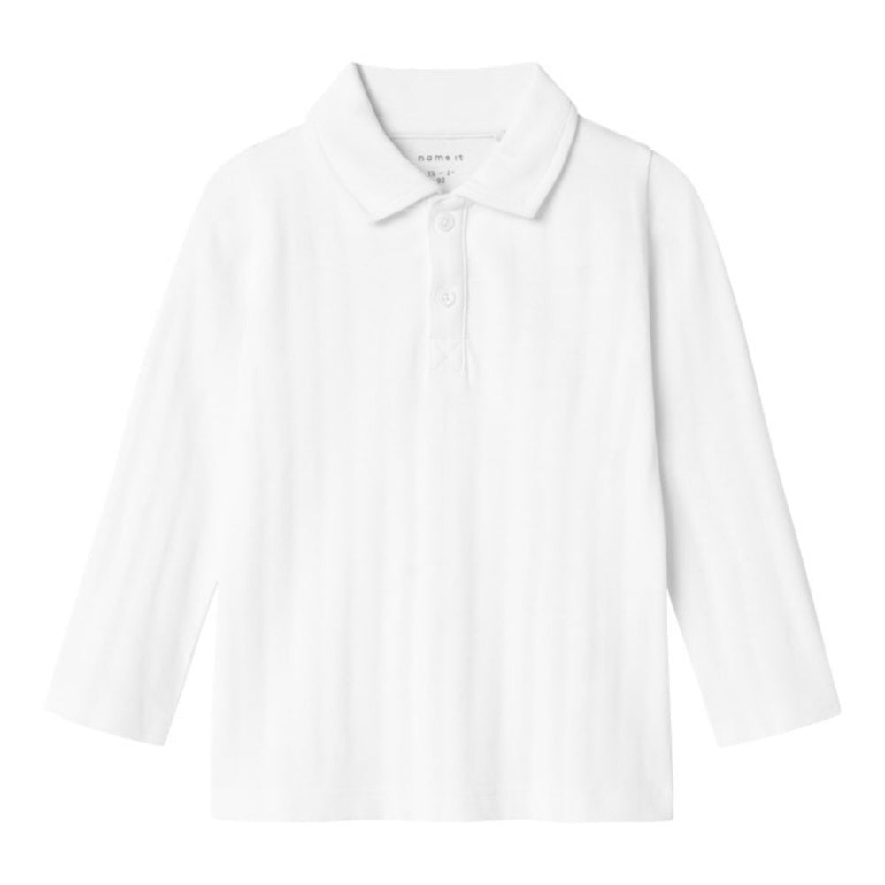 Name It - Genser Polo Fene Bright White - Guttelus