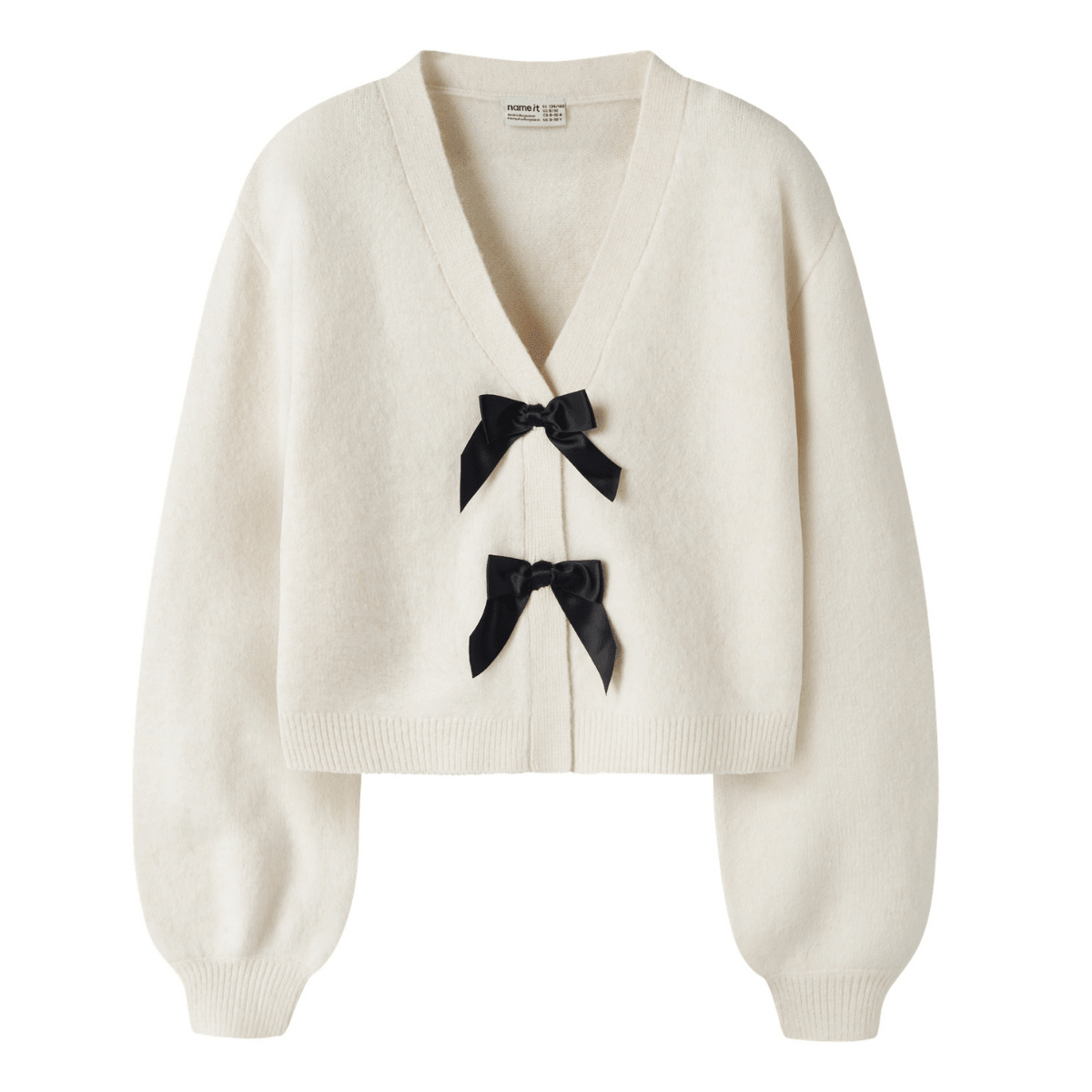Name It - Genser Rina Antique White/Black Bow - Guttelus