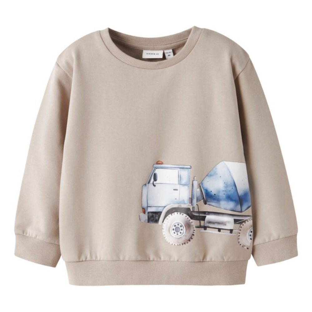 Name It - Genser Sweat Narina Island Fossil - Guttelus.no