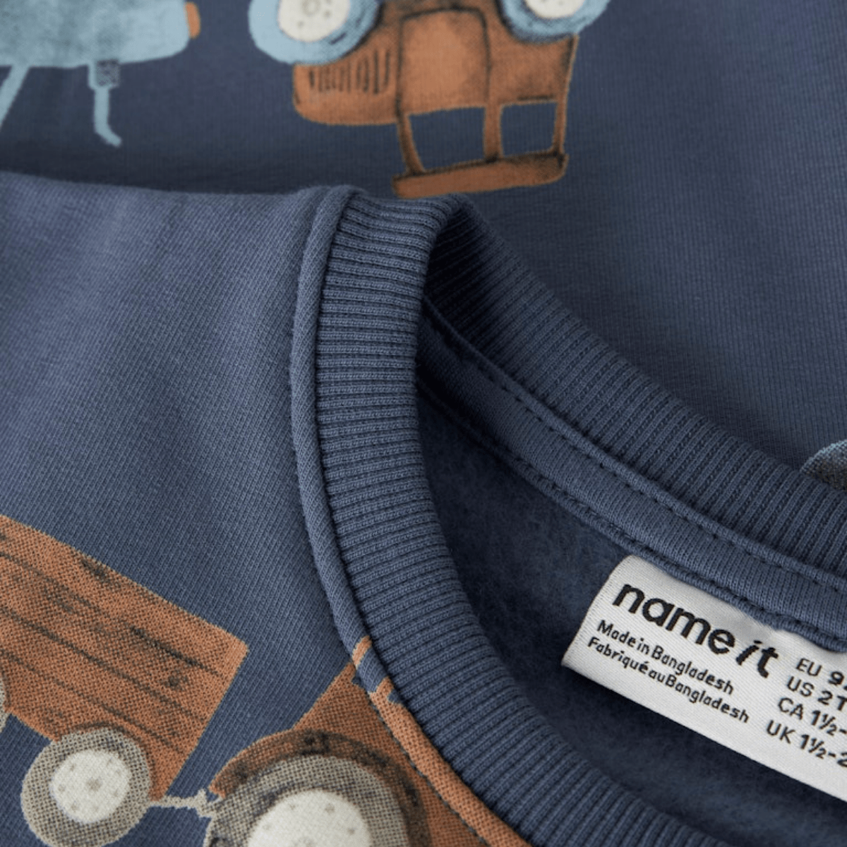 Name It - Genser Sweat Otractor Vintage Indigo - Guttelus.no