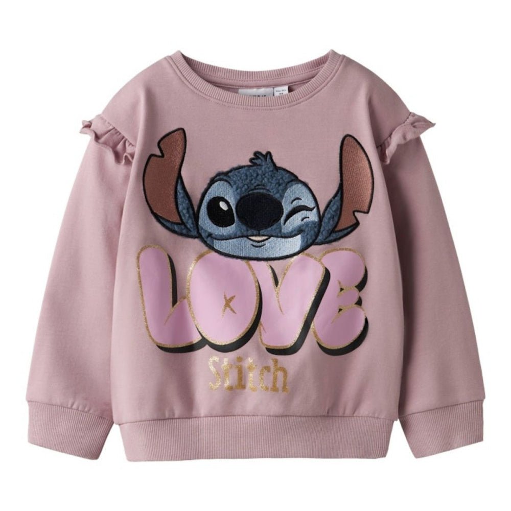 Name It - Genser Sweat Stitch Keepsake Lilac - Guttelus