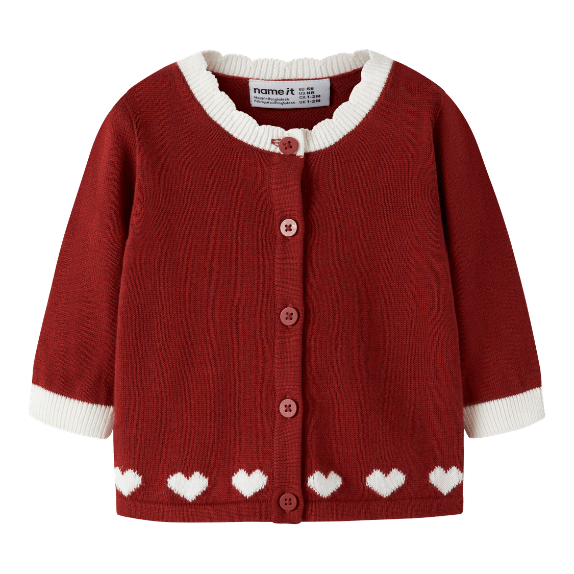 Name It - Julecardigan Baby Ralbo Red Dahlia - Guttelus