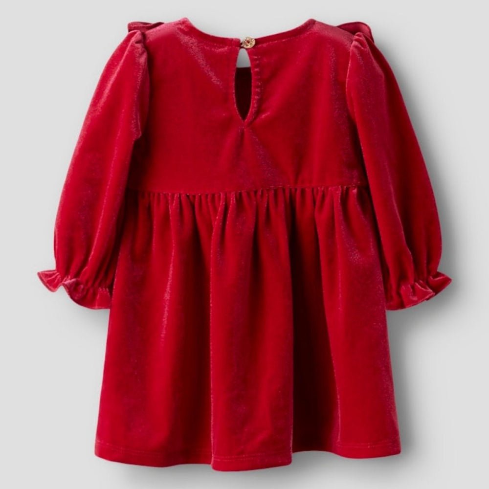 Name It - Julekjole Baby Rinne Velour Jester Red - Guttelus