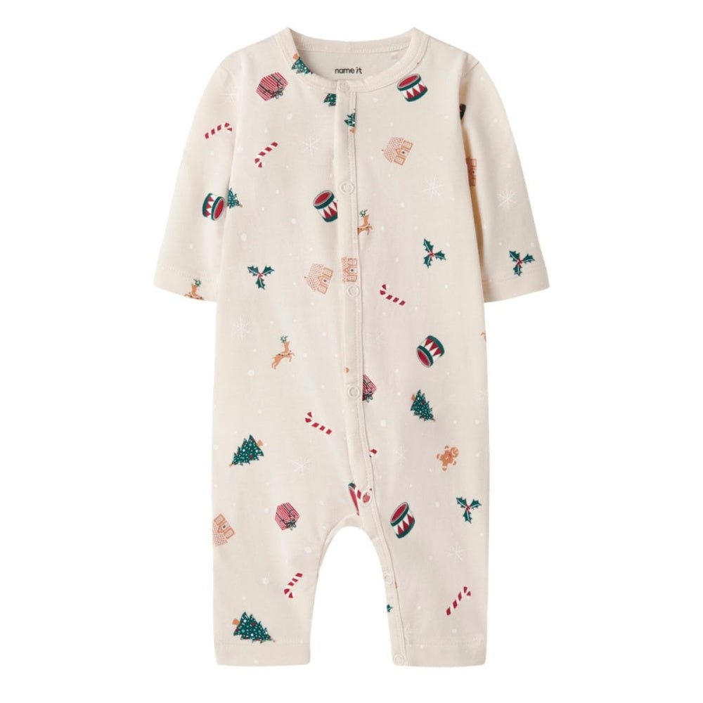 Name It - Julepysj Baby Vismas Xmas Whitecap Gray - Guttelus.no