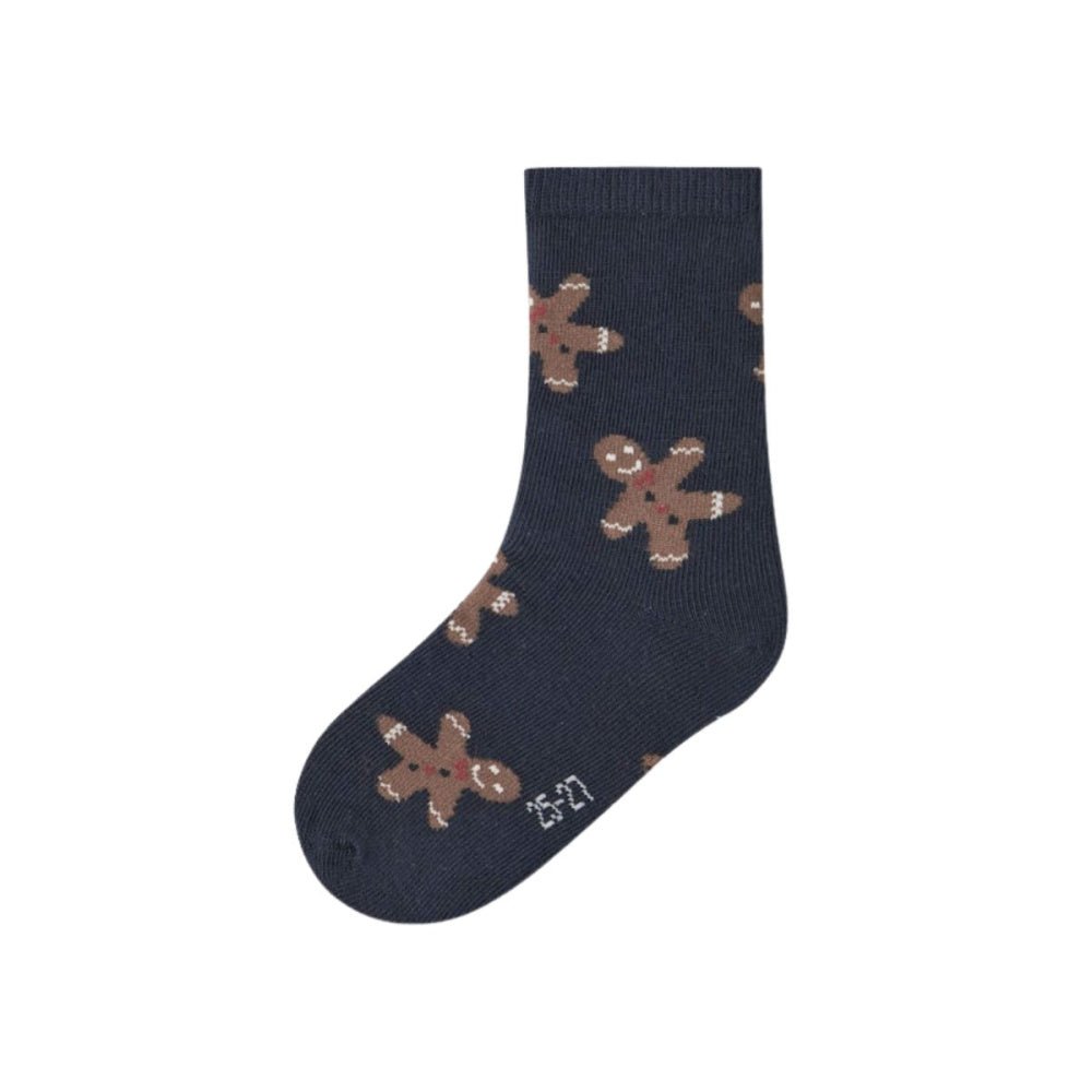 Name It - Julesokker 3-pk Richristmas Grey Melange/ Jester Red - Guttelus.no