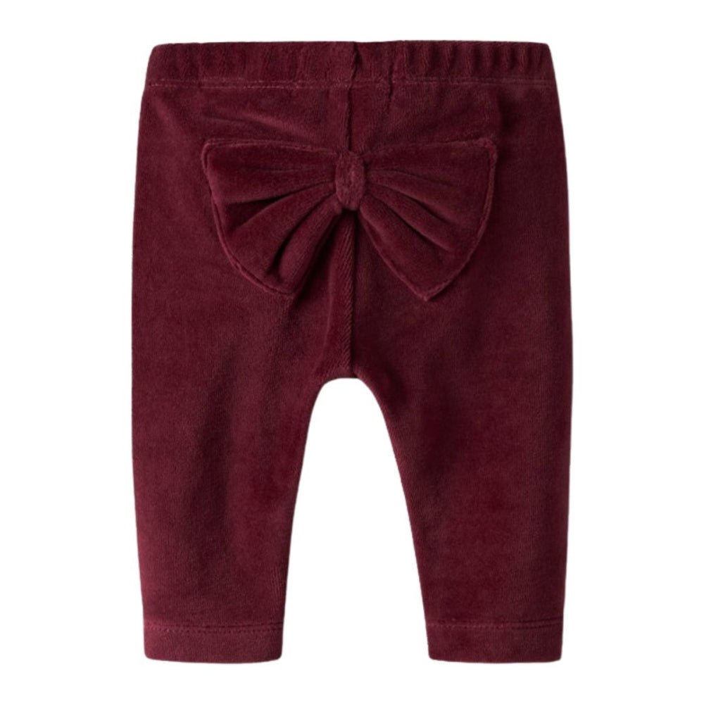 Name It - Leggings Baby Roxy Velour Burgundy - Guttelus