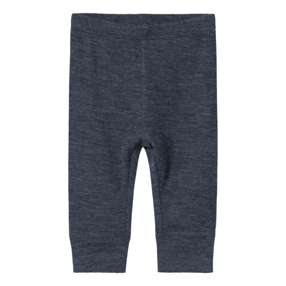 Name It - Leggings i Ull og Silke Baby Rib Wossa Ombre Blue - Guttelus