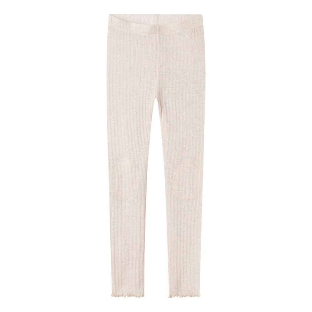 Name It - Leggings i Ull og Silke Jr Rib Wossa Lilac Ash - Guttelus