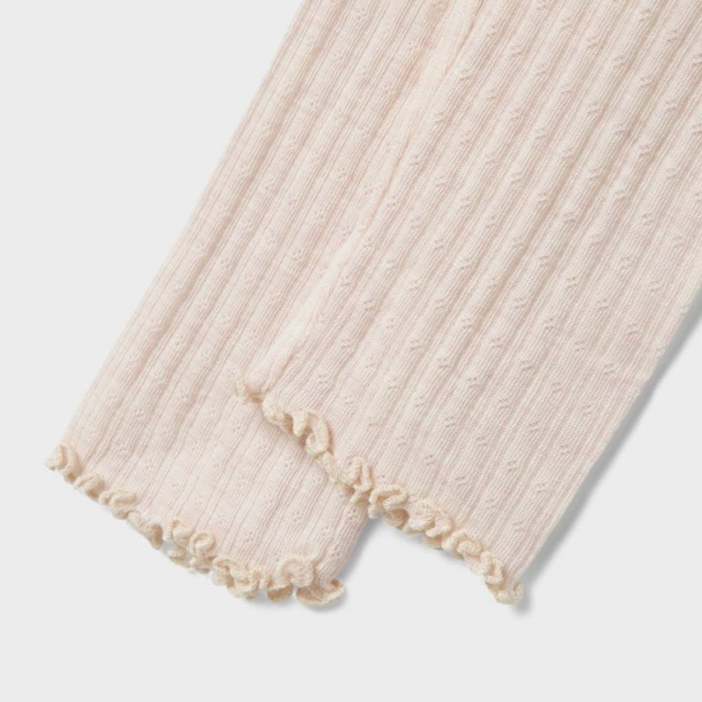 Name It - Leggings i Ull og Silke Jr Rib Wossa Lilac Ash - Guttelus