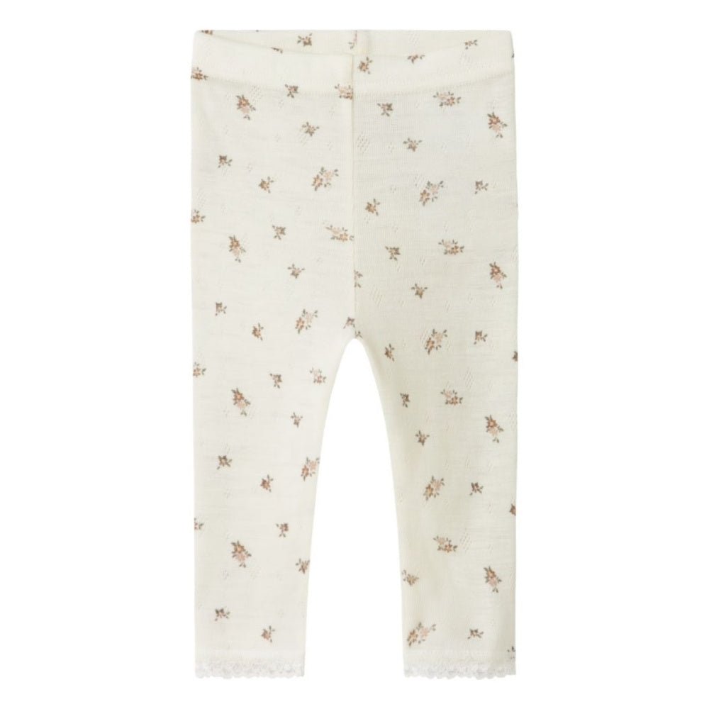 Name It - Longs Ull Baby Wang Small Flower Snow White - Guttelus