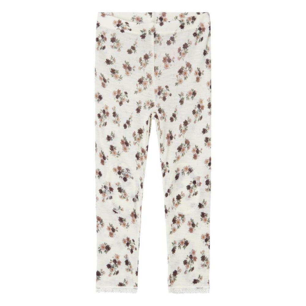 Name It - Longs Ull Wang Flowers Snow White AOP - Guttelus
