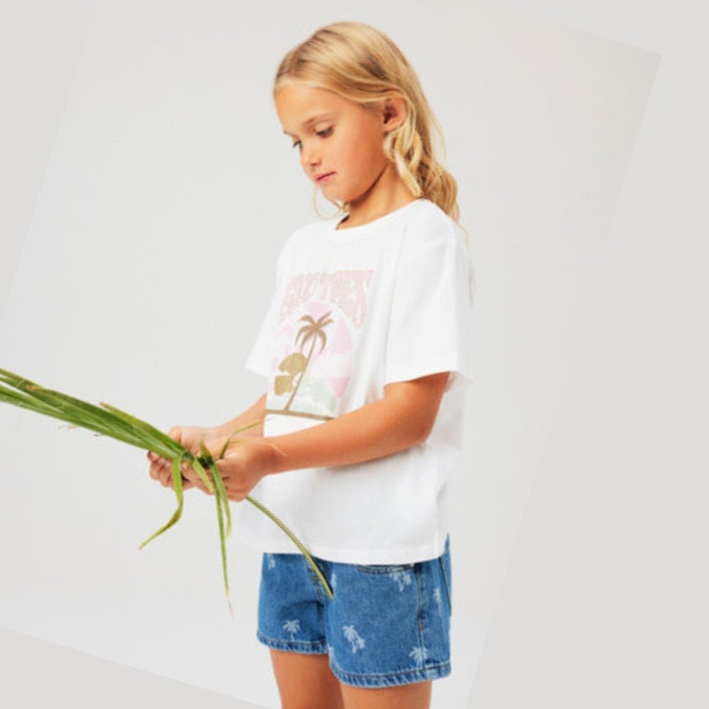 Name It - Shorts Jr Rose Medium Blue Denim - Guttelus