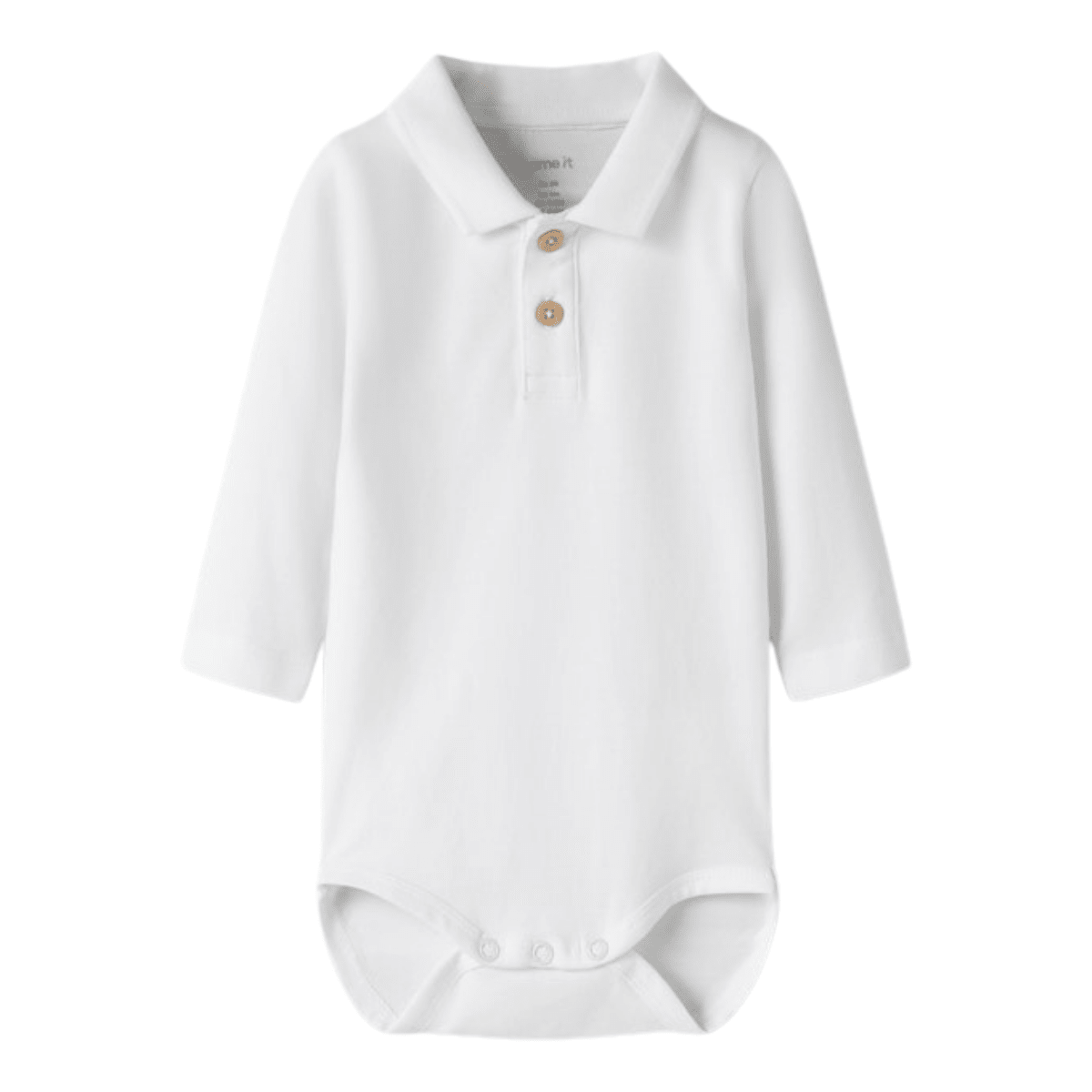 Name It - Skjortebody Flip Bright White - Guttelus.no