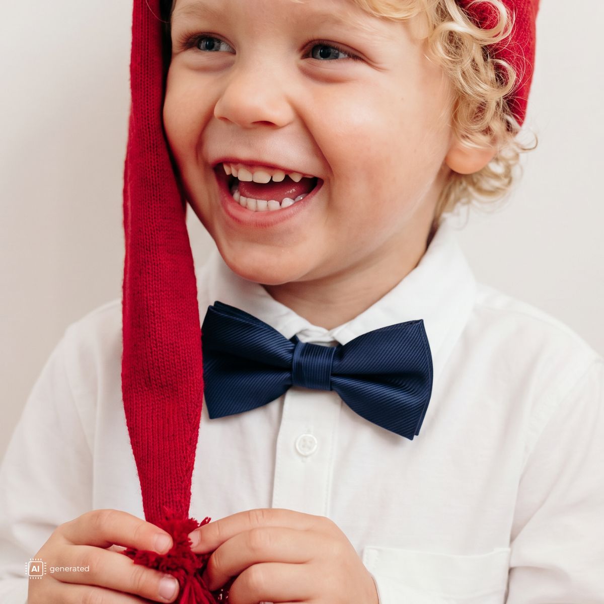 Name It - Sløyfe Dubble Bow Tie Dark Sapphire - Guttelus