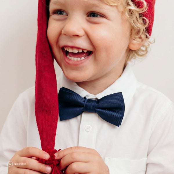 Name It - Sløyfe Dubble Bow Tie Dark Sapphire - Guttelus