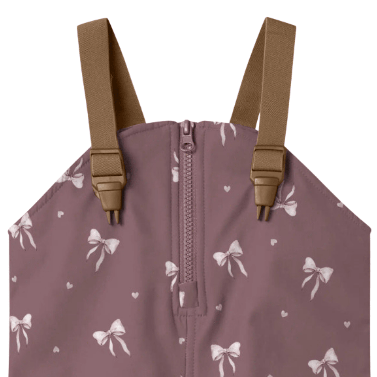 Name It - Softshellbukse Alfa Wistful Mauve Heart Bow - Guttelus.no