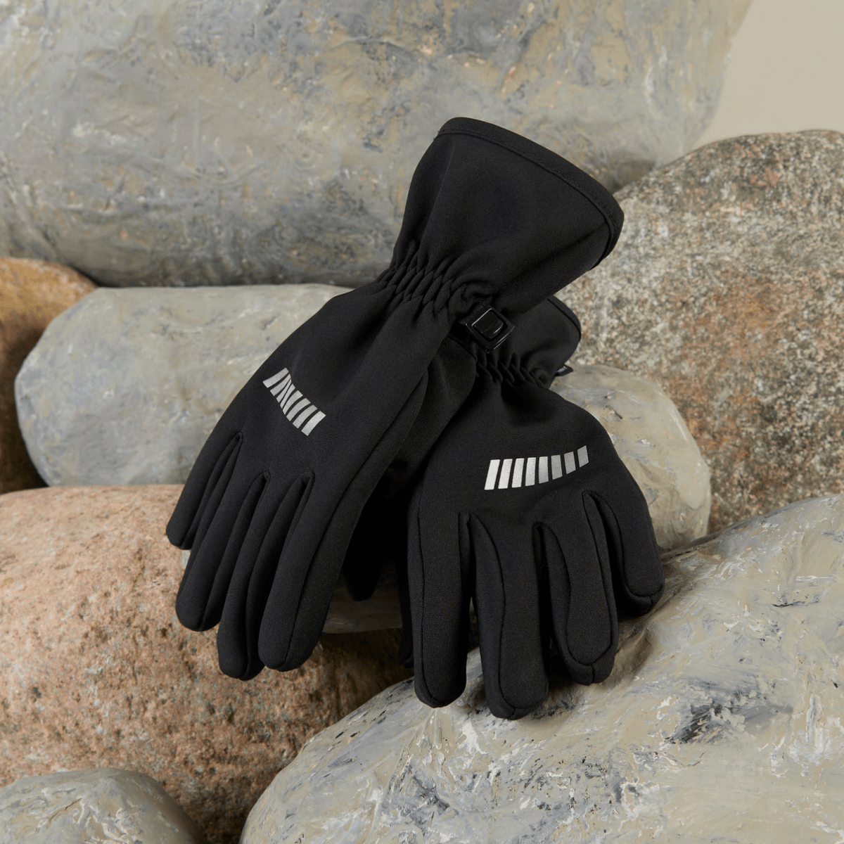 Name It - Softshellhansker Alfa Black - Guttelus