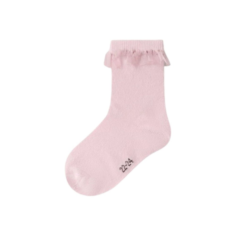 Name It - Sokker 3-pk Flocka Burnished Lilac/ Cloud Dancer/ Seal Brown - Guttelus