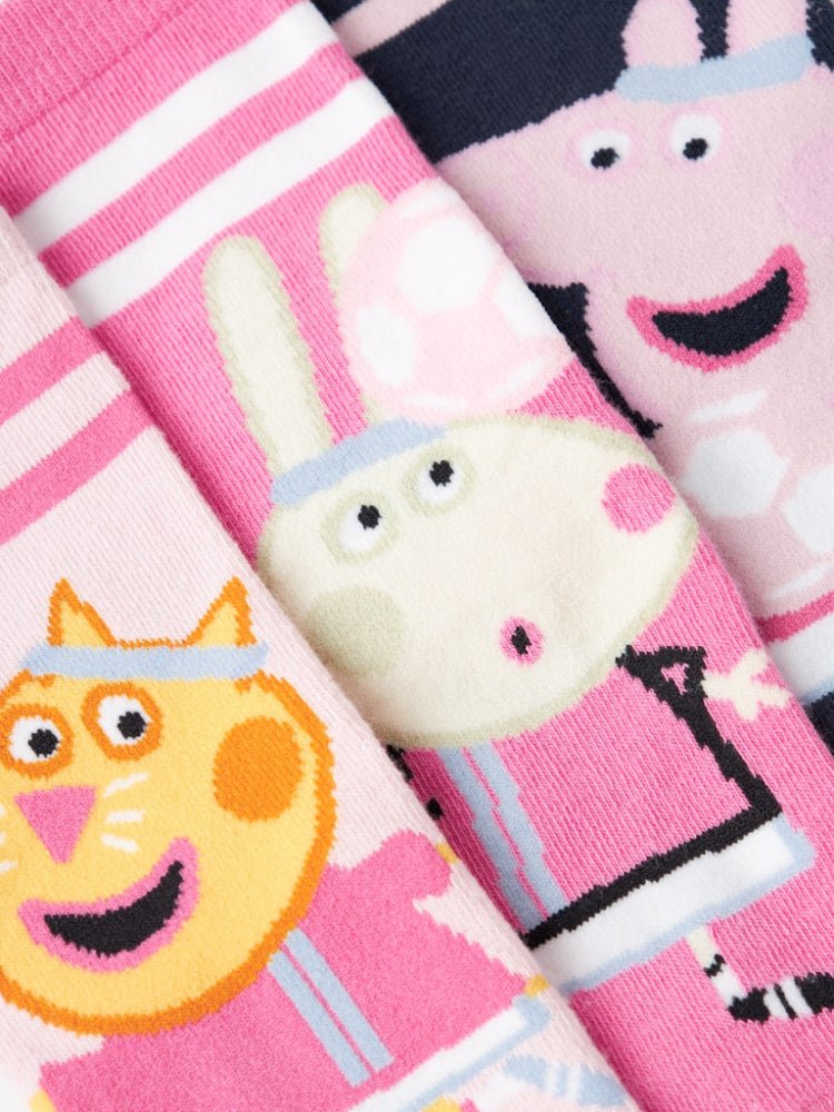 Name It - Sokker 3 PK Peppa Gris Parfait Pink - Guttelus