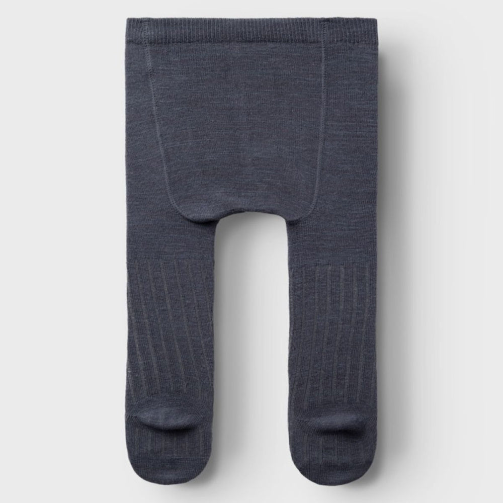 Name It - Strømpebukse Baby Ull/ Bomull Rib Wakma Ombre Blue - Guttelus.no