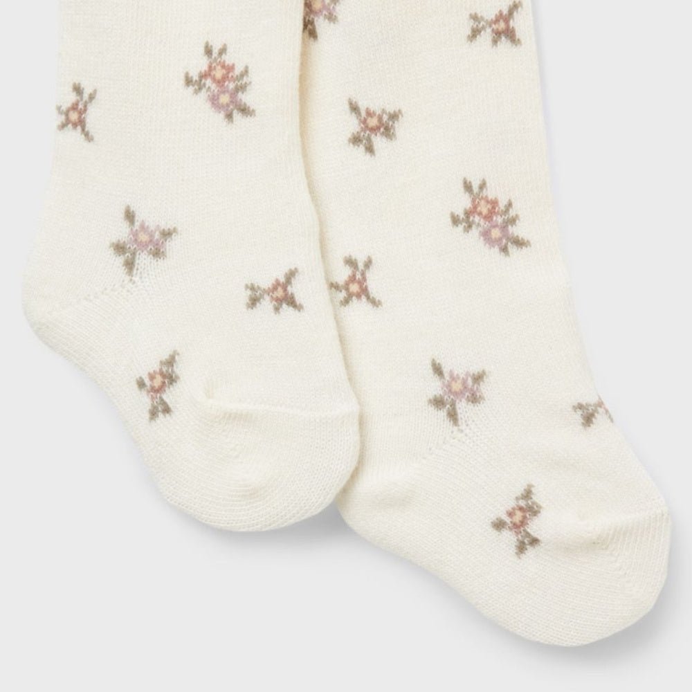 Name It - Strømpebukse Baby Ull/ Bomull Wak Snow White Small Flowers - Guttelus.no