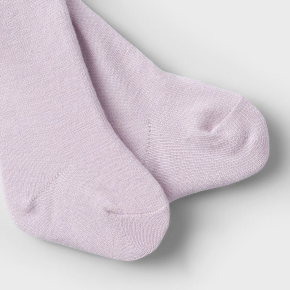 Name It - Strømpebukse i Ull Baby Wak Lilac Ash - Guttelus