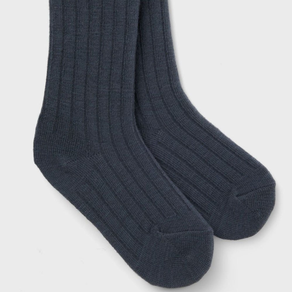 Name It - Strømpebukse i Ull Wakma Rib Ombre Blue - Guttelus
