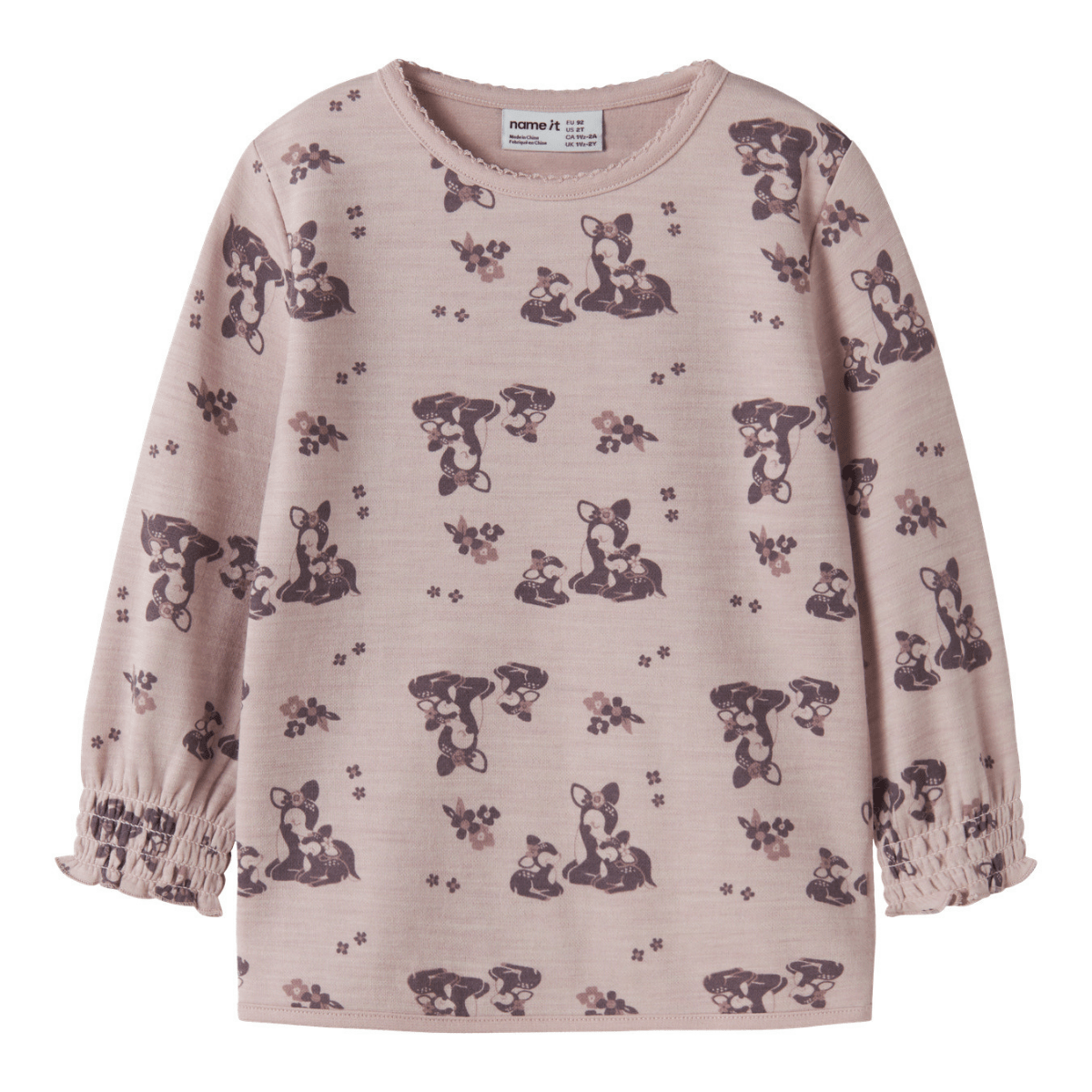 Name It - Trøye i Ull/ Bomull Wuppo Violet Ice Bambi - Guttelus