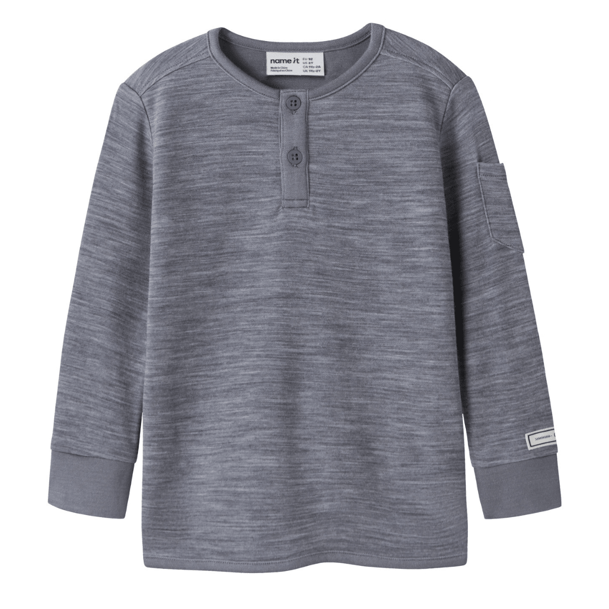 Name It - Trøye i Ull og Bambus Wyla Folkstone Gray - Guttelus
