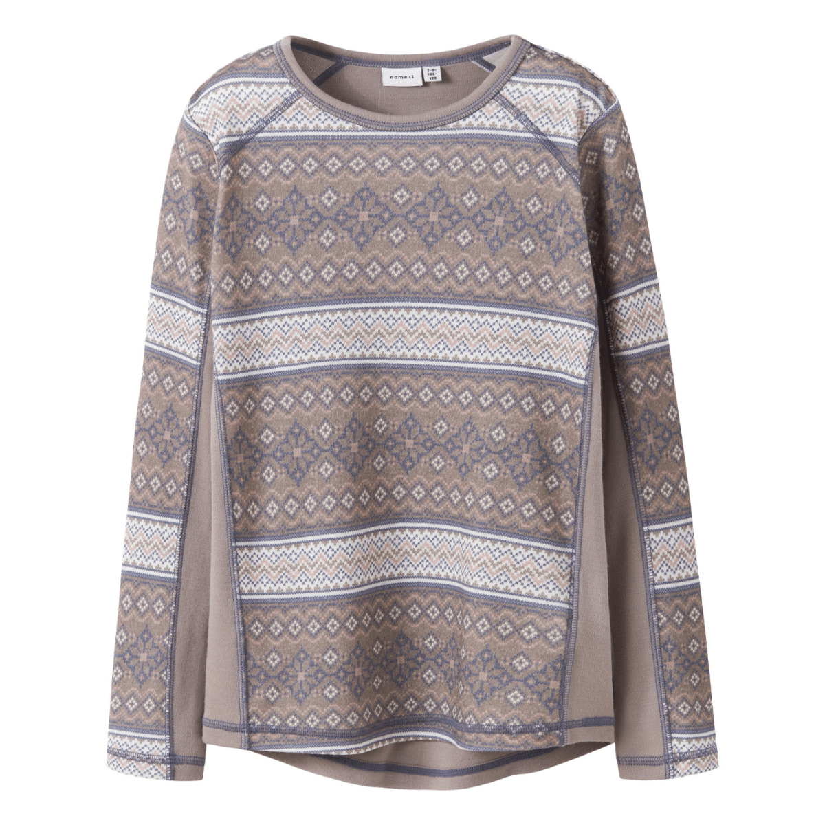 Name It - Trøye i Ull Willto Satellite Snow Pattern - Guttelus