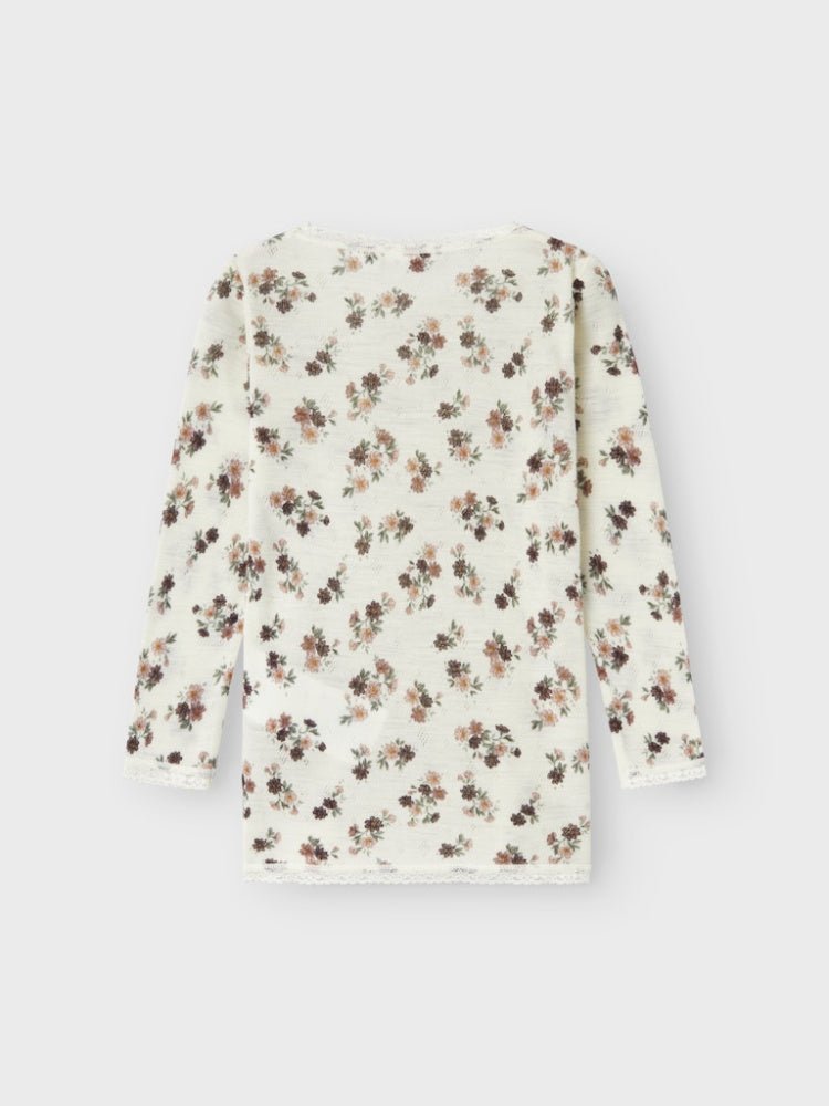 Name It - Trøye Ull Wang Blomster Snow White - Guttelus