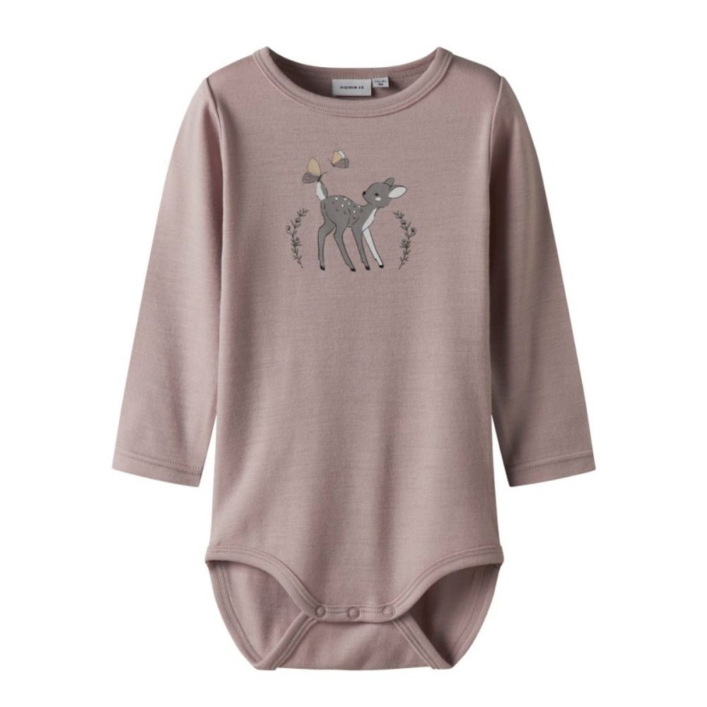 Name It - Ullbody Willitus Shadow Gray Deer - Guttelus.no