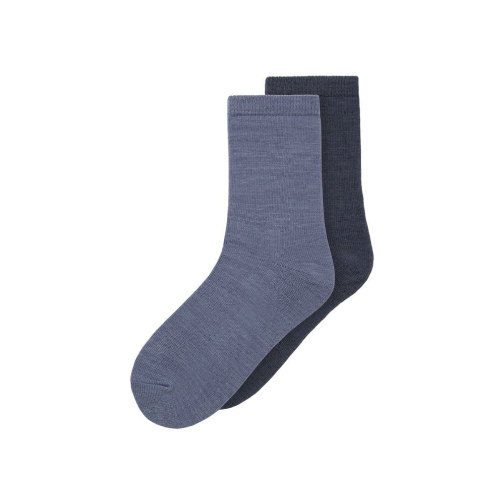 Name It - Ullsokker 2-pk Jr Wak Folkstone Gray/ Ombre Blue - Guttelus.no