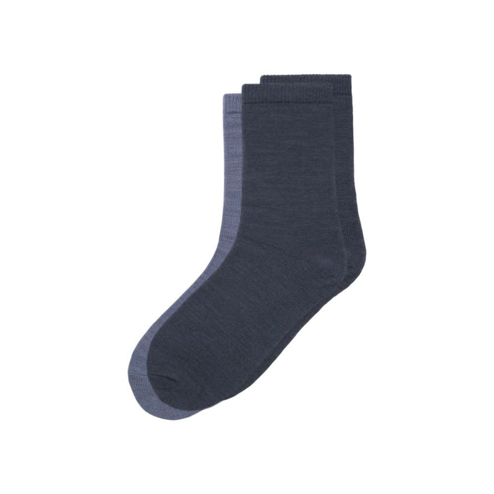 Name It - Ullsokker 2-pk Jr Wak Folkstone Gray/ Ombre Blue - Guttelus.no
