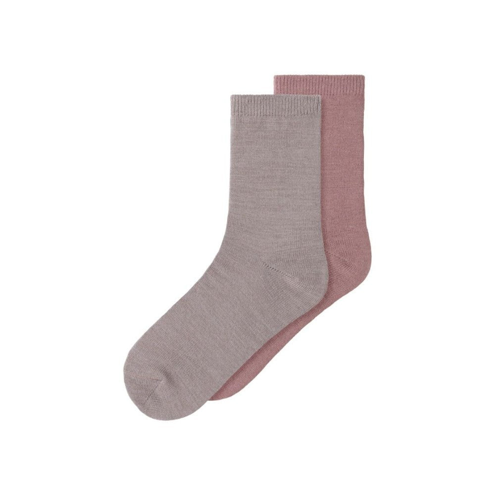 Name It - Ullsokker 2-pk Jr Wak Shadow Gray/ Satellite - Guttelus.no