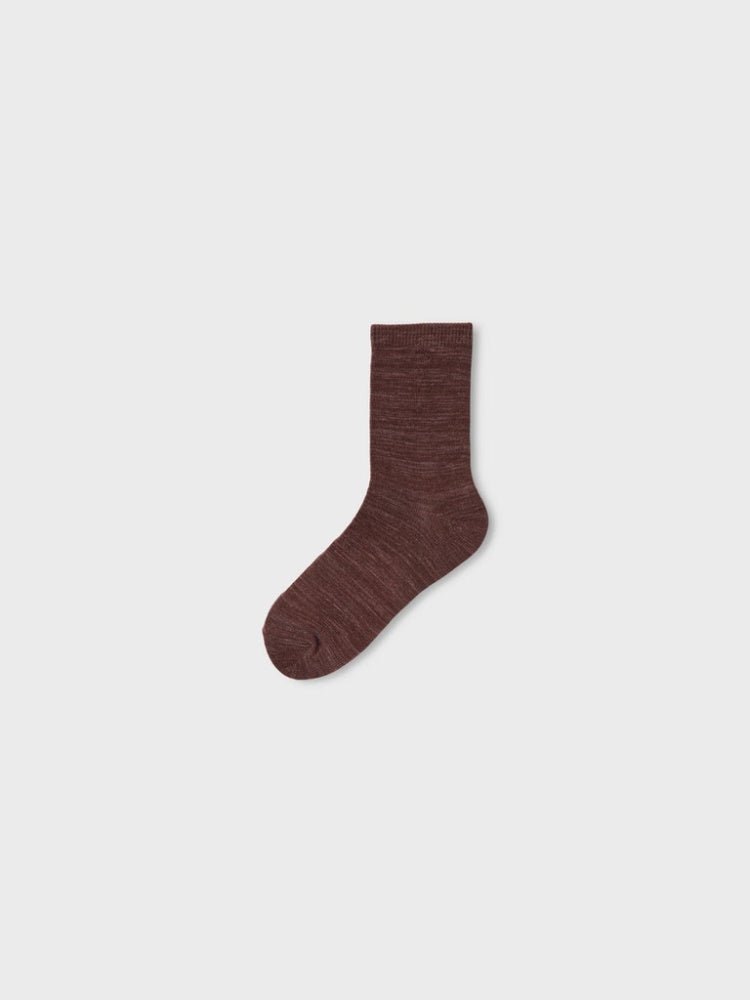 Name It - Ullsokker 2 Pk Wak Deep Mahogany - Guttelus.no