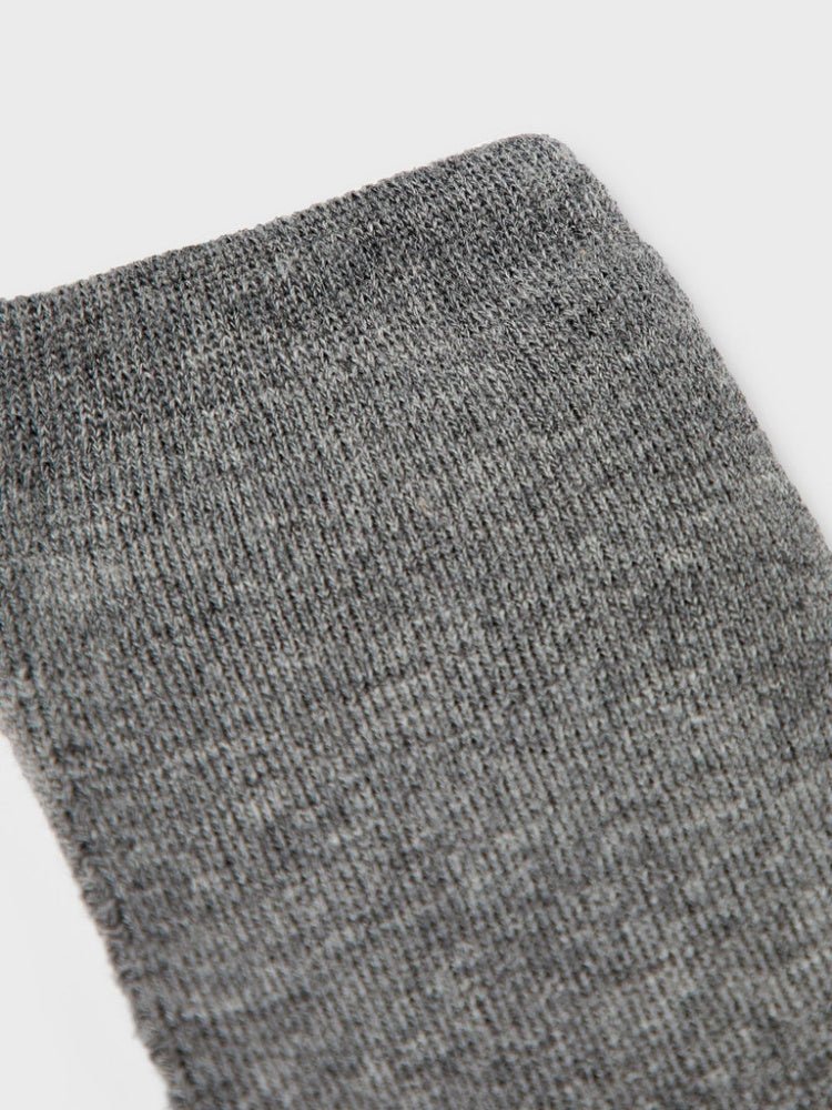 Name It - Ullsokker Waksi Dark Grey Melange - Guttelus.no
