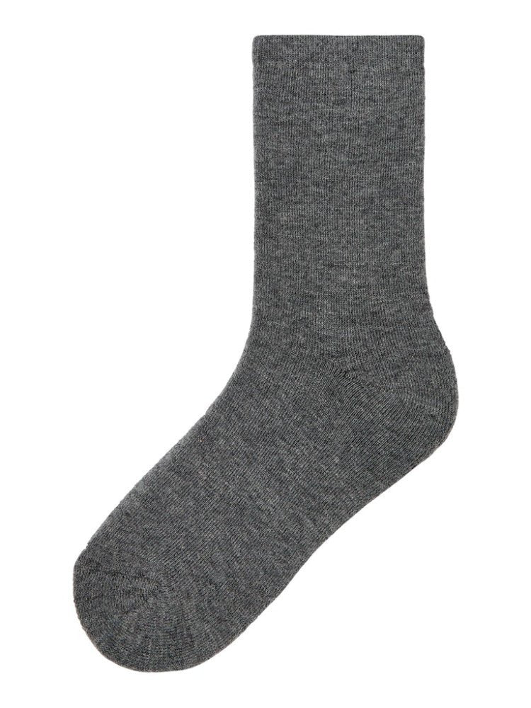 Name It - Ullsokker Waksi Dark Grey Melange - Guttelus.no