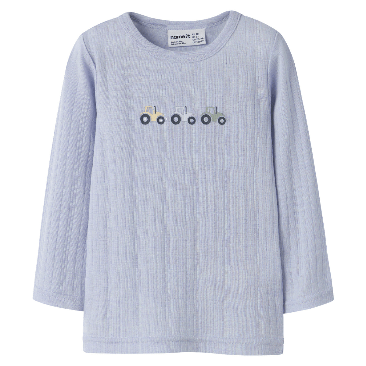 Name It - Ulltrøye Wang Wool Tractor Zen Blue - Guttelus.no