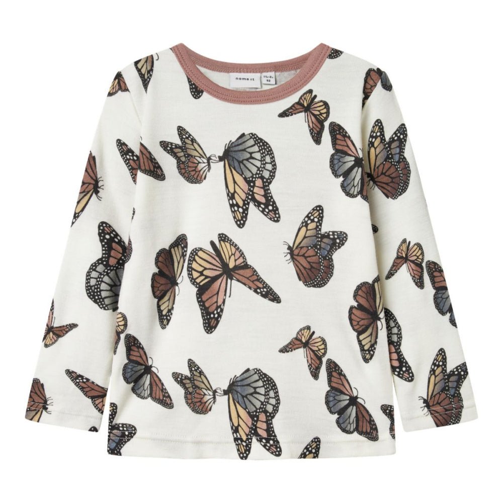 Name It - Ulltrøye Willitus Snow White Butterfly - Guttelus