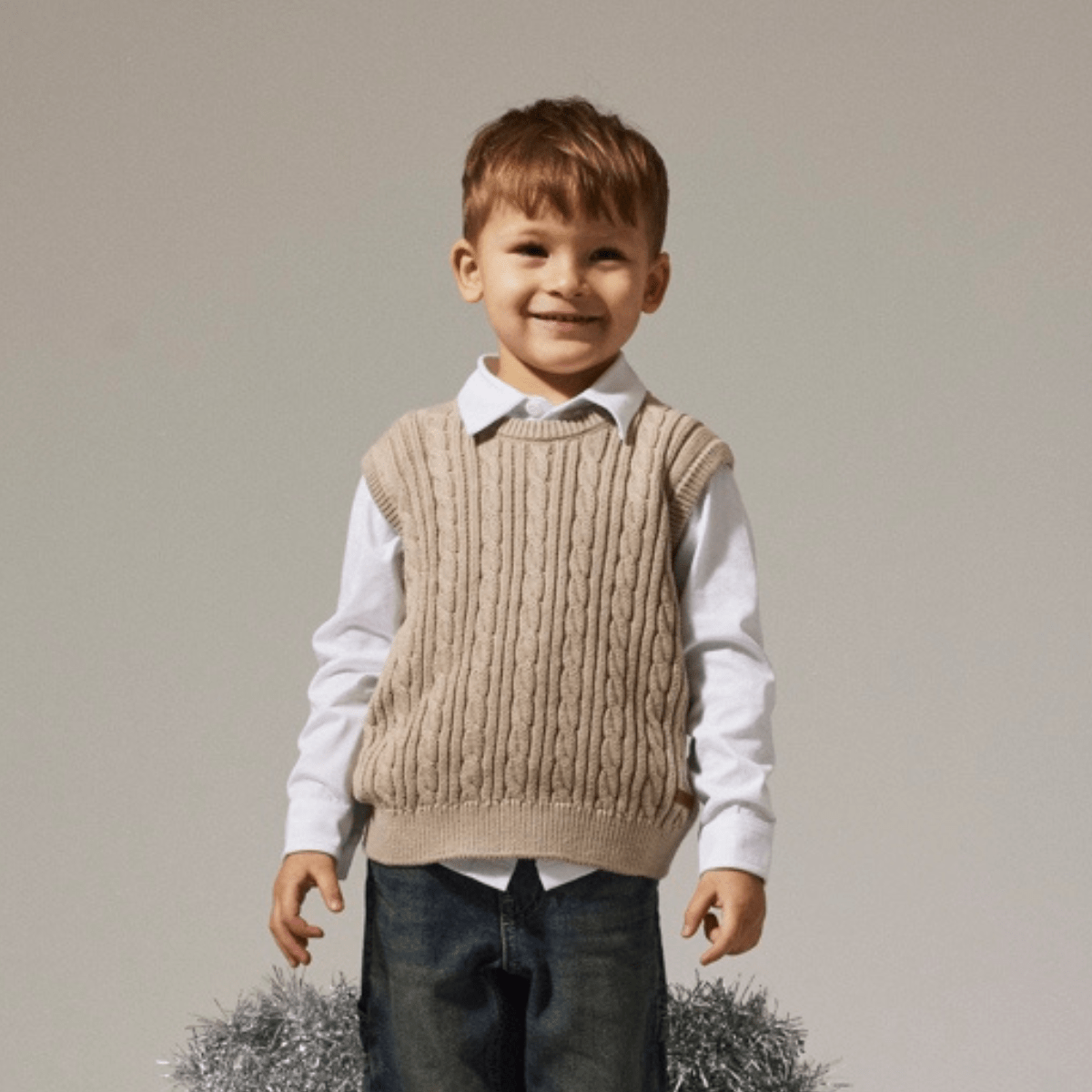 Name It - Vest Roman Beige - Guttelus.no