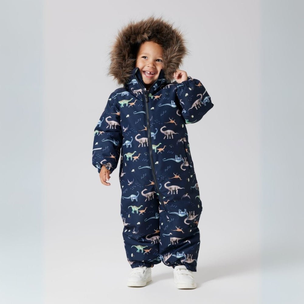 Name It - Vinterdress Snow10 Dark Sapphire Dinosaur - Guttelus.no