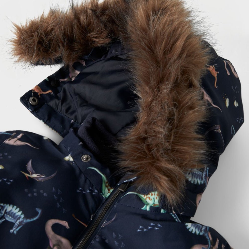 Name It - Vinterdress Snow10 Dark Sapphire Dinosaur - Guttelus.no